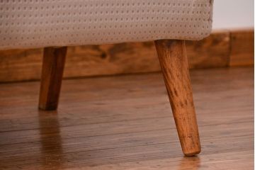 レトロ家具　昭和レトロ 座面張り替え済み　シンプルなアンティークソファ