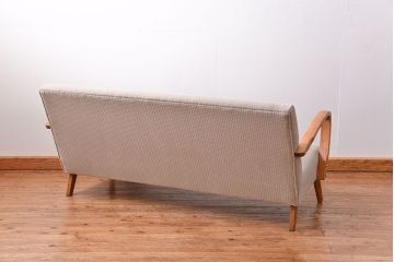 レトロ家具　昭和レトロ 座面張り替え済み　シンプルなアンティークソファ