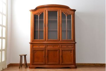 中古　ドイツMAN社製　高級2段重ねキャビネット(カップボード、収納棚)