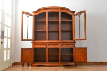 中古　ドイツMAN社製　高級2段重ねキャビネット(カップボード、収納棚)