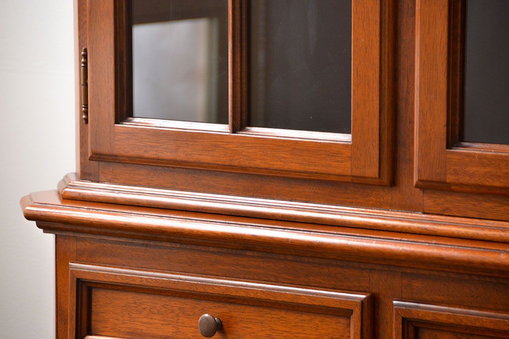 中古　ドイツMAN社製　高級2段重ねキャビネット(カップボード、収納棚)