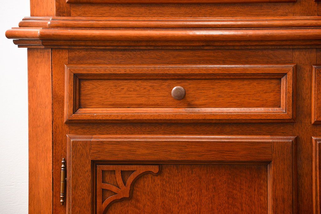 中古　ドイツMAN社製　高級2段重ねキャビネット(カップボード、収納棚)