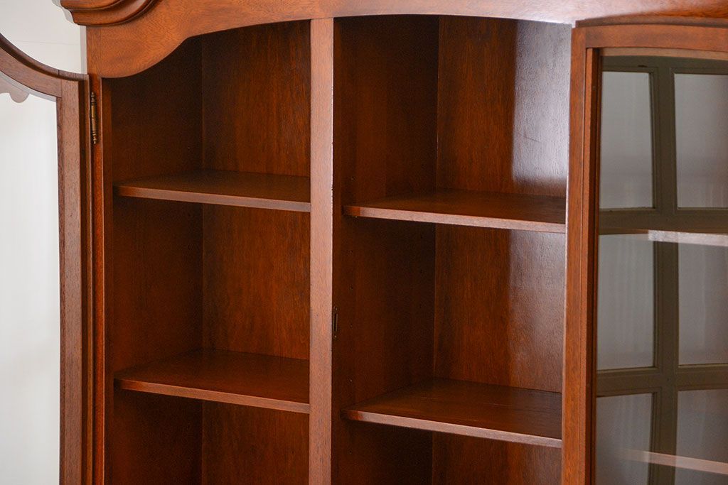 中古　ドイツMAN社製　高級2段重ねキャビネット(カップボード、収納棚)