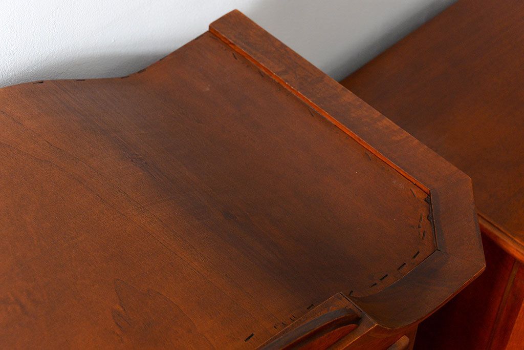 中古　ドイツMAN社製　高級2段重ねキャビネット(カップボード、収納棚)