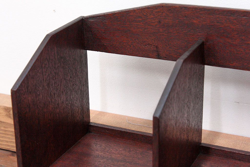 アンティーク家具　アンティーク 古い木の引き出し付き本立て　2個セット