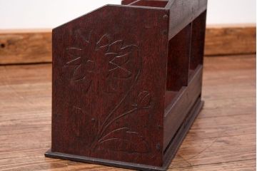 アンティーク家具　アンティーク 古い木の引き出し付き本立て　2個セット