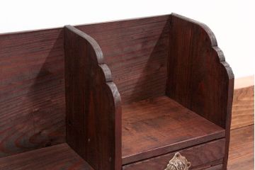 アンティーク家具　アンティーク 古い木の引き出し付き本立て　2個セット