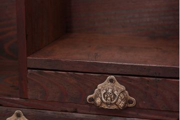 アンティーク家具　アンティーク 古い木の引き出し付き本立て　2個セット