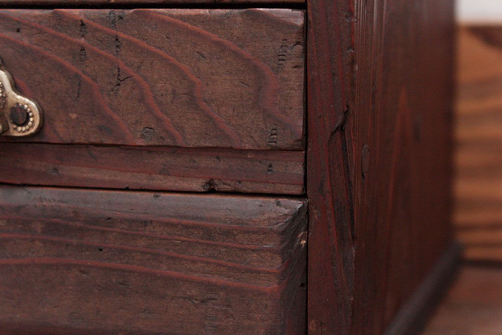 アンティーク家具　アンティーク 古い木の引き出し付き本立て　2個セット