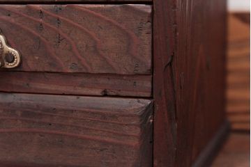 アンティーク家具　アンティーク 古い木の引き出し付き本立て　2個セット