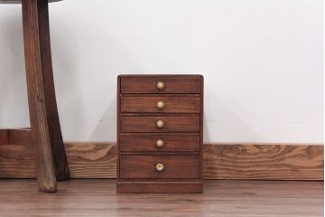 レトロ家具　昭和レトロ とても小さなアンティーク五段小引き出し