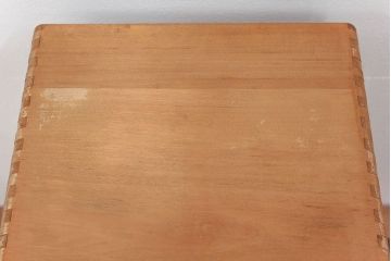 レトロ家具　昭和レトロ 古いナラ材とブナ材のアンティーク六段小引き出し(ドロワー)