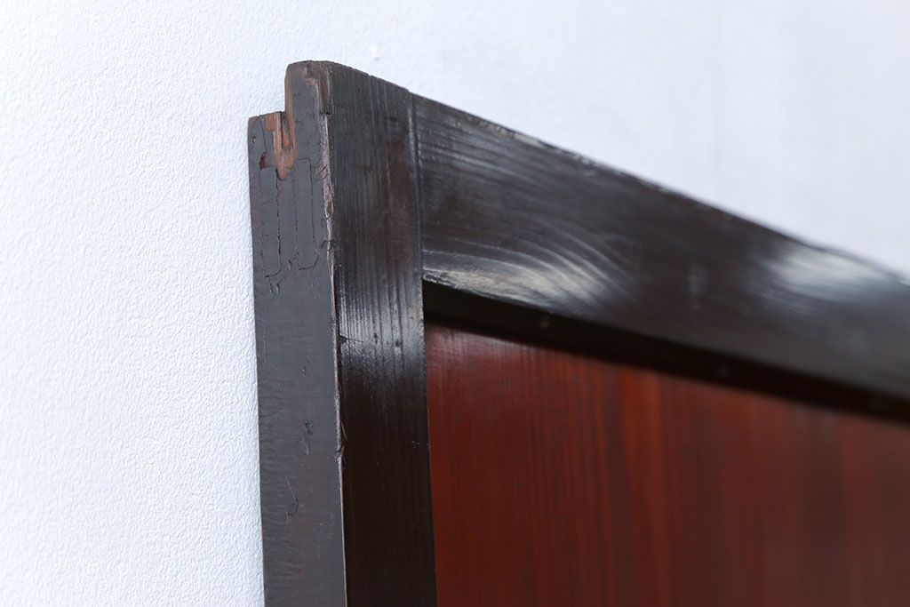 古民具・骨董 状態の良い黒枠仕上げの帯戸1枚