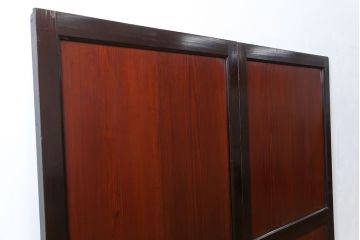 古民具・骨董 状態の良い黒枠仕上げの帯戸2枚セット(1)