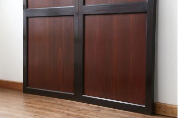 古民具・骨董 状態の良い黒枠仕上げの帯戸2枚セット(1)