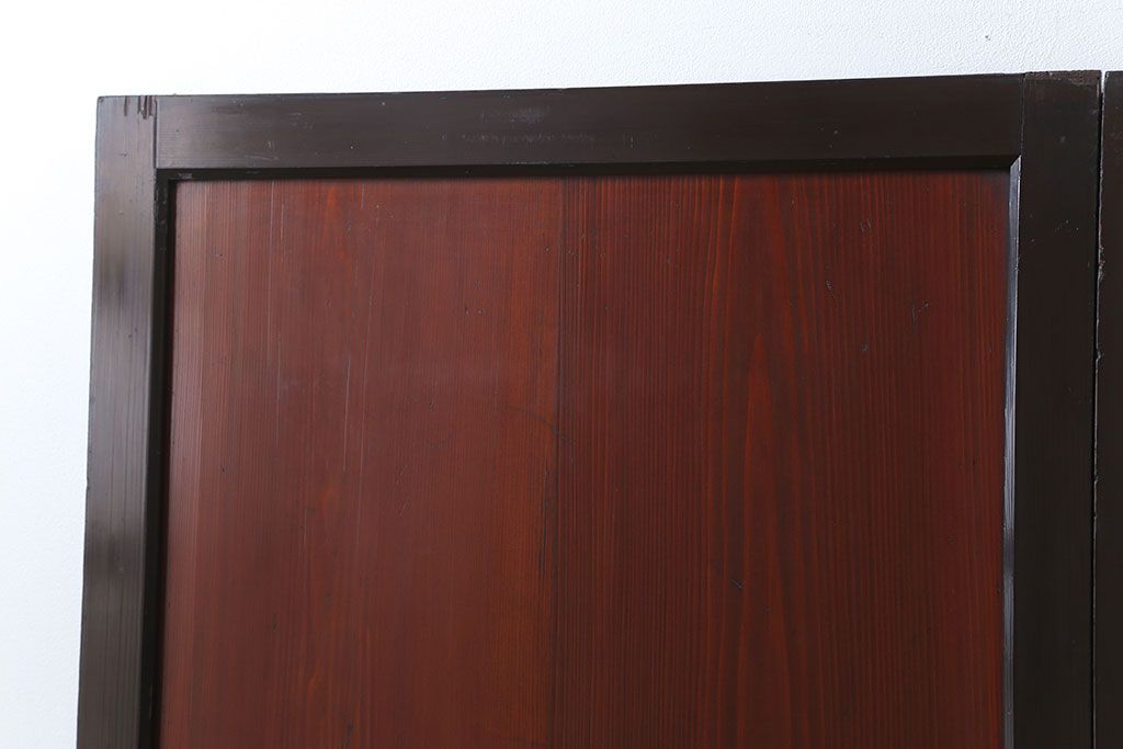 古民具・骨董 状態の良い黒枠仕上げの帯戸2枚セット(1)