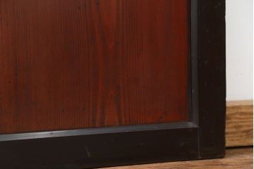 古民具・骨董 状態の良い黒枠仕上げの帯戸2枚セット(1)