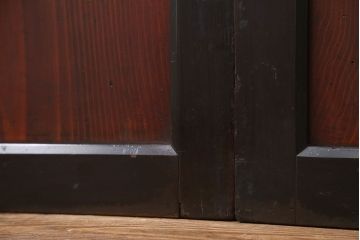 古民具・骨董 状態の良い黒枠仕上げの帯戸2枚セット(1)