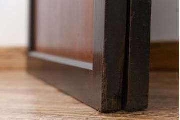 古民具・骨董 状態の良い黒枠仕上げの帯戸2枚セット(1)