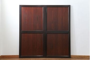 古民具・骨董 状態の良い黒枠仕上げの帯戸2枚セット(1)