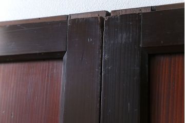 古民具・骨董 状態の良い黒枠仕上げの帯戸2枚セット(1)