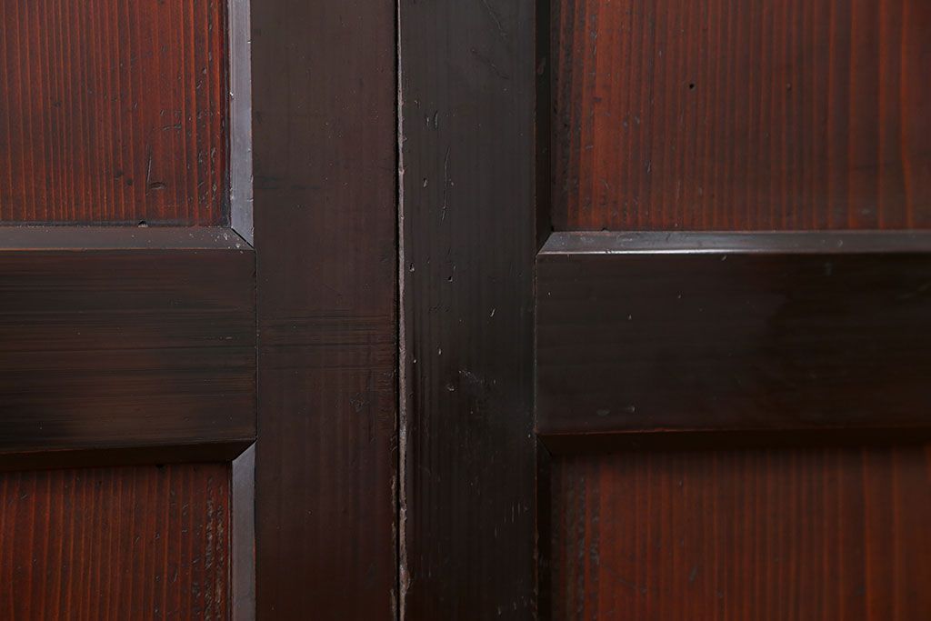 古民具・骨董 状態の良い黒枠仕上げの帯戸2枚セット(1)