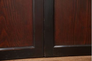 古民具・骨董 状態の良い黒枠仕上げの帯戸2枚セット(1)