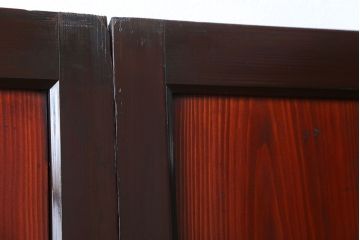 古民具・骨董 状態の良い黒枠仕上げの帯戸2枚セット(2)