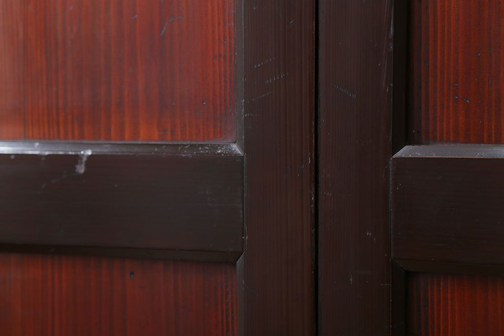 古民具・骨董 状態の良い黒枠仕上げの帯戸2枚セット(2)