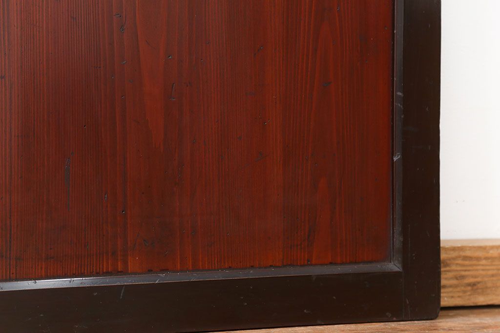 古民具・骨董 状態の良い黒枠仕上げの帯戸2枚セット(2)