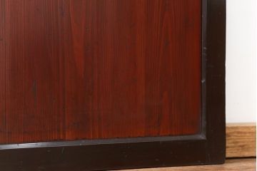 古民具・骨董 状態の良い黒枠仕上げの帯戸2枚セット(2)