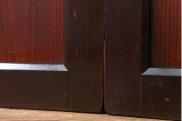 古民具・骨董 状態の良い黒枠仕上げの帯戸2枚セット(2)