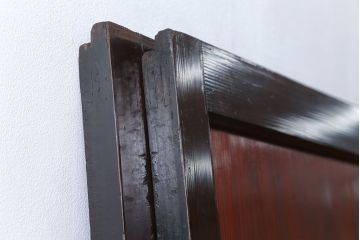 古民具・骨董 状態の良い黒枠仕上げの帯戸2枚セット(2)
