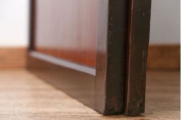 古民具・骨董 状態の良い黒枠仕上げの帯戸2枚セット(2)