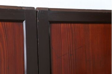 古民具・骨董 状態の良い黒枠仕上げの帯戸2枚セット(2)