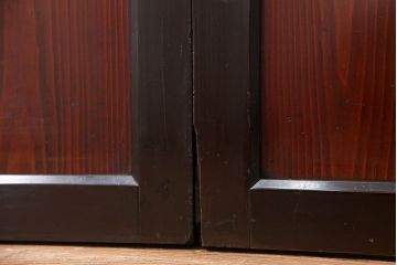 古民具・骨董 状態の良い黒枠仕上げの帯戸2枚セット(2)