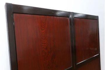 古民具・骨董 状態の良い黒枠仕上げの帯戸2枚セット(3)