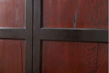 古民具・骨董 状態の良い黒枠仕上げの帯戸2枚セット(3)