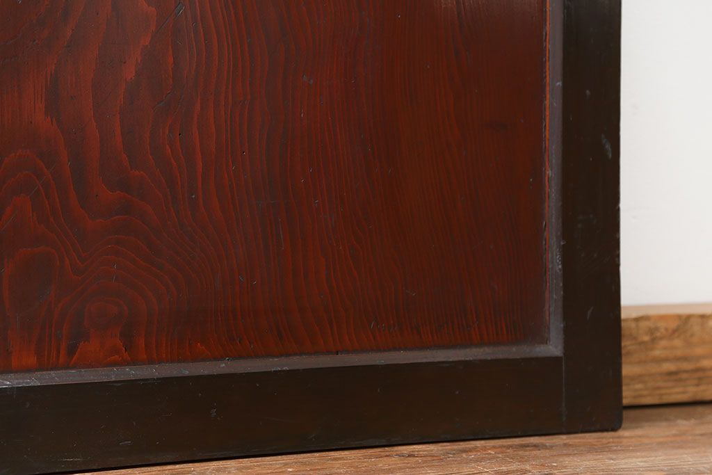 古民具・骨董 状態の良い黒枠仕上げの帯戸2枚セット(3)