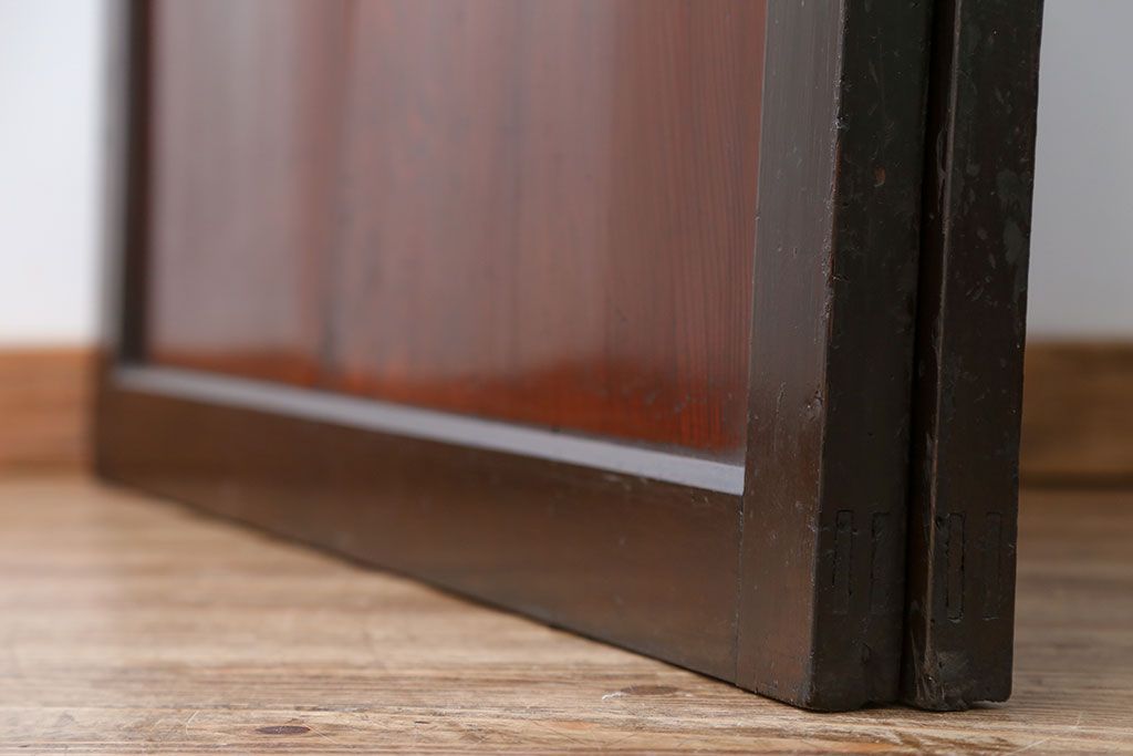 古民具・骨董 状態の良い黒枠仕上げの帯戸2枚セット(3)