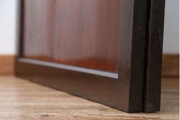 古民具・骨董 状態の良い黒枠仕上げの帯戸2枚セット(3)