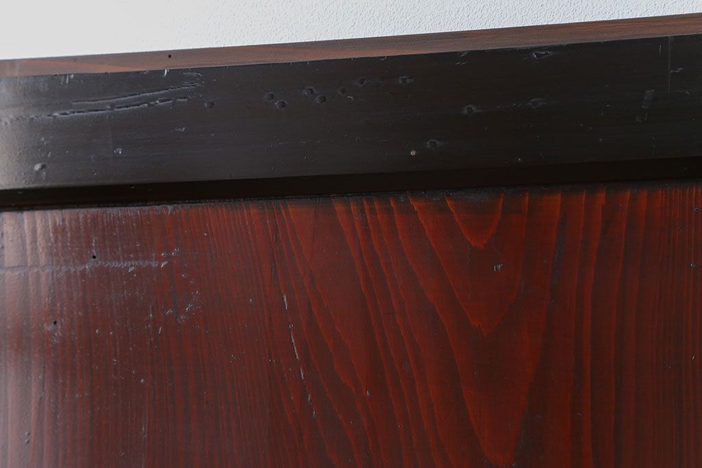 古民具・骨董 状態の良い黒枠仕上げの帯戸2枚セット(3)