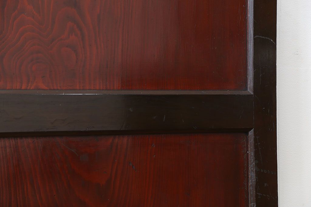 古民具・骨董 状態の良い黒枠仕上げの帯戸2枚セット(3)