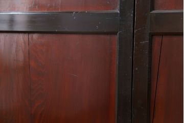 古民具・骨董 状態の良い黒枠仕上げの帯戸2枚セット(3)