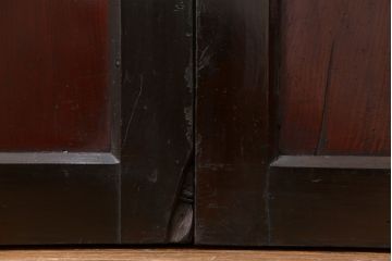 古民具・骨董 状態の良い黒枠仕上げの帯戸2枚セット(3)