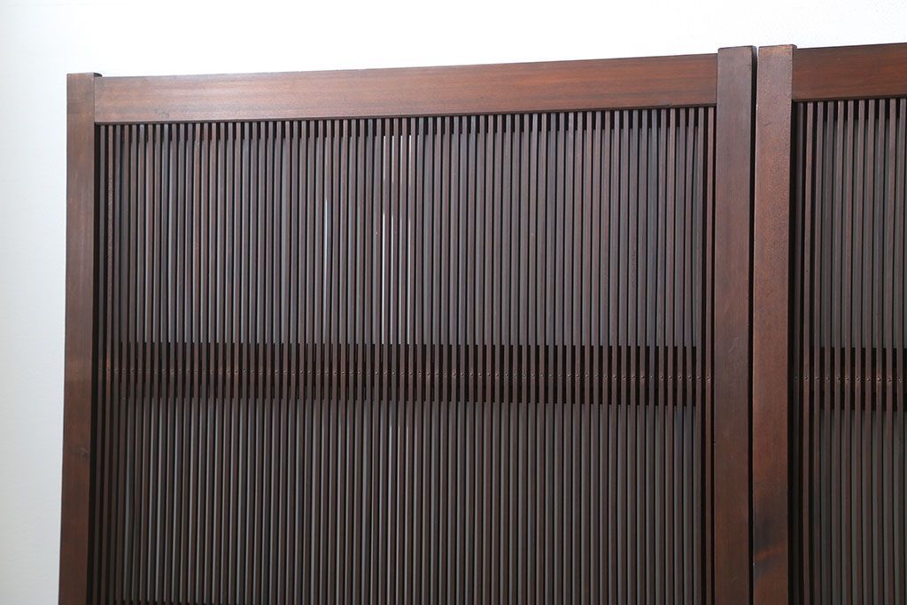 古民具・骨董 極上万本格子戸 裏ガラス付き4枚セット(建具、引き戸)