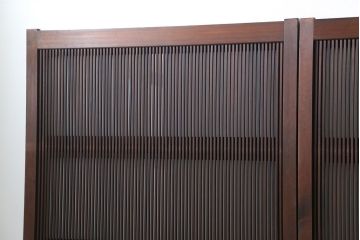 古民具・骨董 極上万本格子戸 裏ガラス付き4枚セット(建具、引き戸)