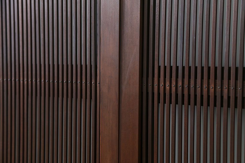 古民具・骨董 極上万本格子戸 裏ガラス付き4枚セット(建具、引き戸)