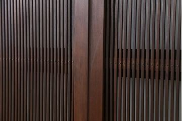 古民具・骨董 極上万本格子戸 裏ガラス付き4枚セット(建具、引き戸)