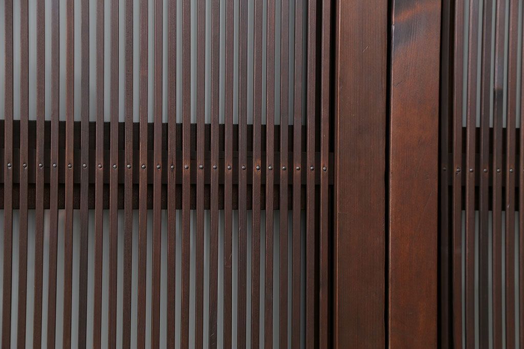 古民具・骨董 極上万本格子戸 裏ガラス付き4枚セット(建具、引き戸)